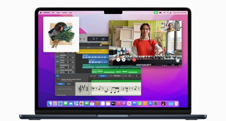 apple macbook air m2 Camera and Audio